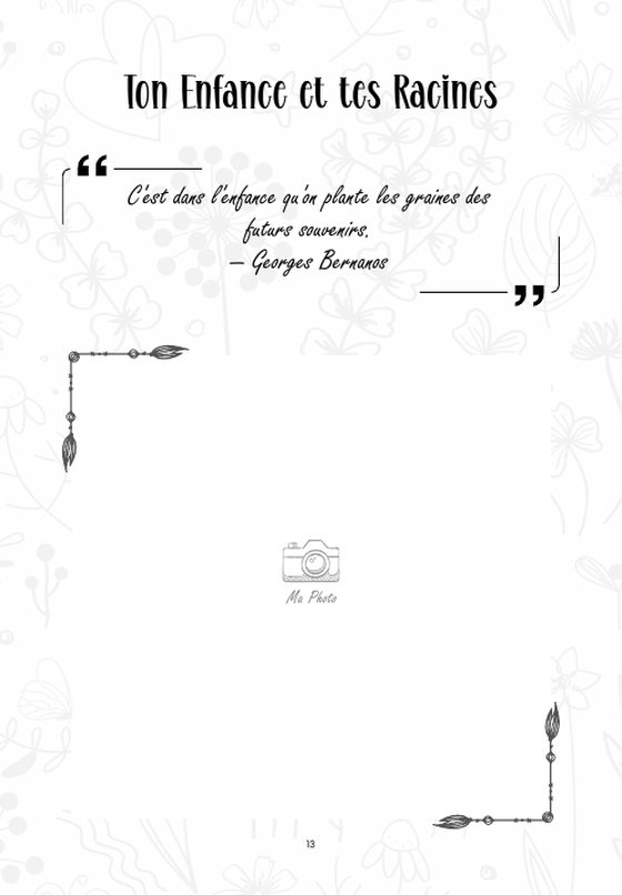 Page d'ouverture du chapitre Ton Enfance et tes Racines